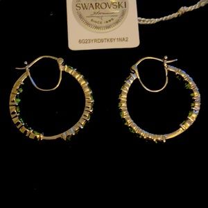 Peridot hoop earrings